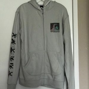 Quicksilver Men’s zip up hoodie sweatshirt.